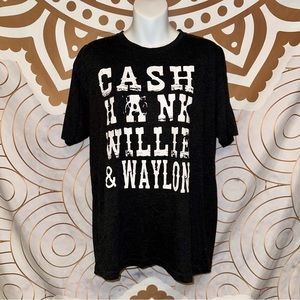 Cash, Hank, Willie, & Waylon T-Shirt🌻
